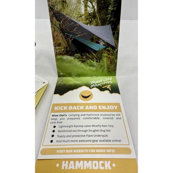 Wise Owl Outfitters Double Owl Camping Hammock Gray & Pink 500lb Cap NWT - Picture 6 of 7